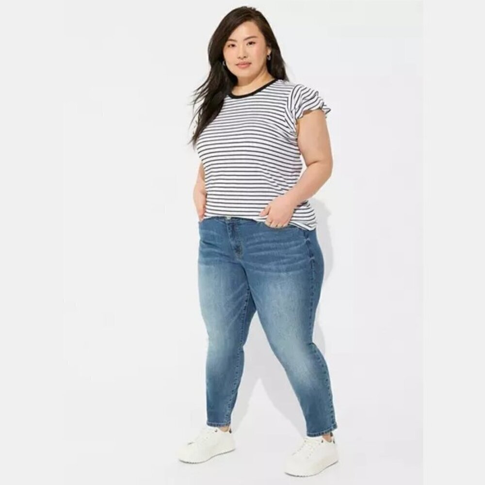 Torrid - Perfect Skinny Ankle Stretch Mid-Rise Jean in Devils Advocate Blue